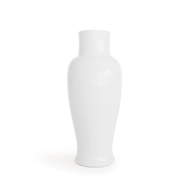 Vases blancs isolés sur rendu 3d blanc