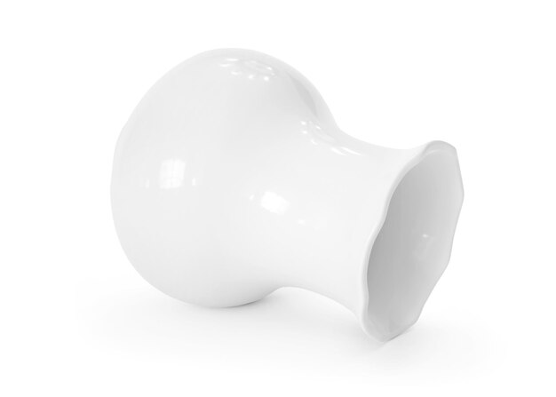 Vases blancs isolés sur rendu 3d blanc