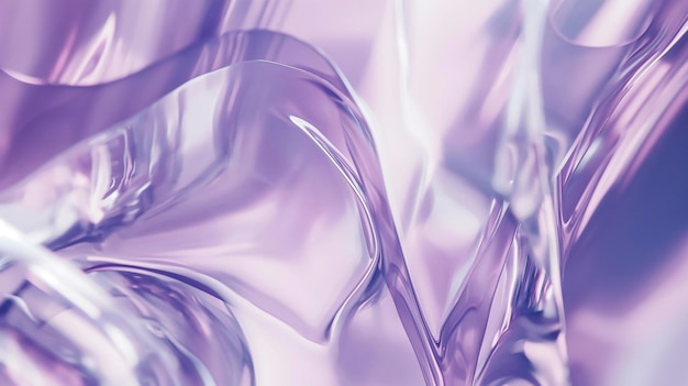 Des vases en verre violet avec de l'argent sur un fond rose Holo Textures