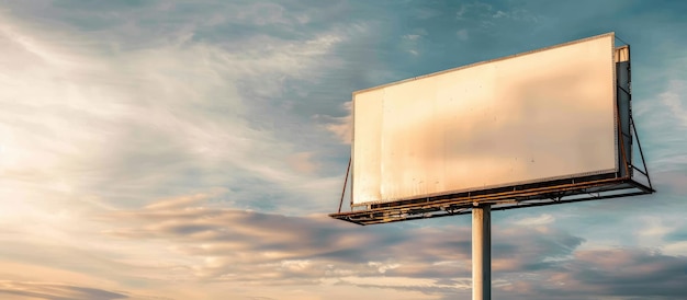 Un vaste panneau publicitaire vide conçu pour la promotion en plein air