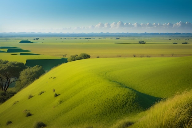 La vaste prairie semble loin Beau fond d'écran de l'environnement naturel photographie d'arrière-plan