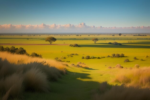 La vaste prairie semble loin Beau fond d'écran de l'environnement naturel photographie d'arrière-plan