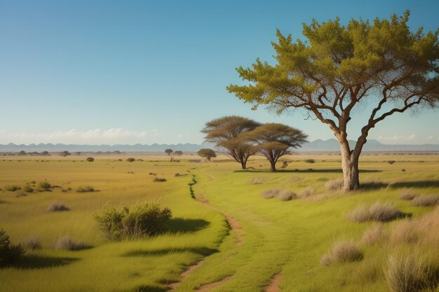 La vaste prairie semble loin Beau fond d'écran de l'environnement naturel photographie d'arrière-plan