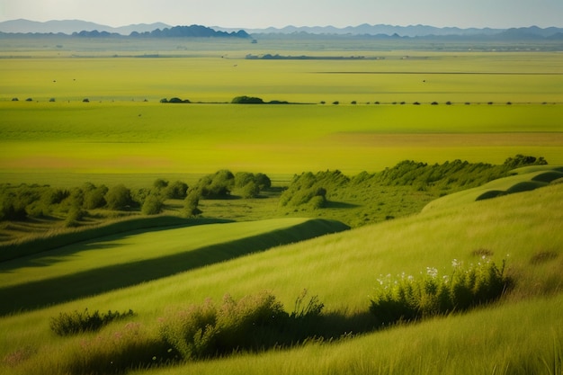 La vaste prairie semble loin Beau fond d'écran de l'environnement naturel photographie d'arrière-plan