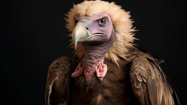 Le vautour cinéré Aegypius monachus est un grand oiseau de rapine qui est distribué Génératif AI
