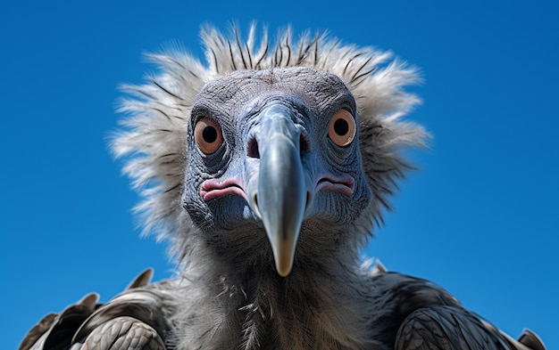 Vautour survolant un ciel céruléen