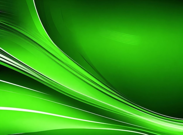 vecteur abstrait vert avec des lignes brillantes