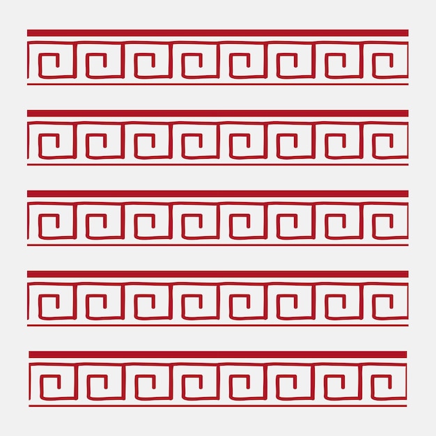 Photo vecteur de brosse à motif modifiable chinois rouge compatible avec l'ia