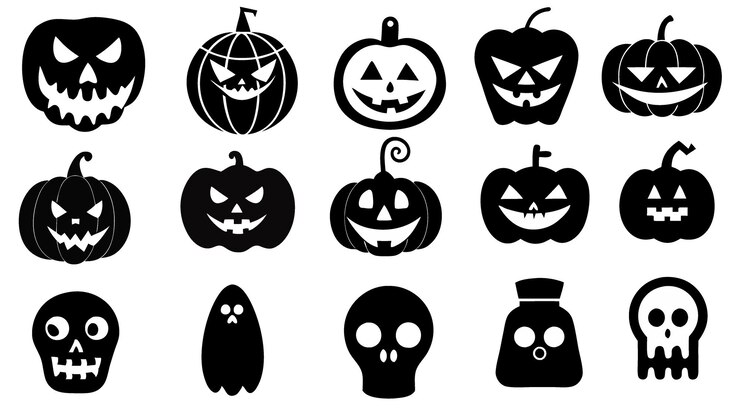 Photo le vecteur de la collection d'halloween