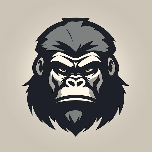 Vecteur de conception du logo de la mascotte du gorille