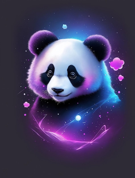 vecteur de conception de tshirt panda mignon