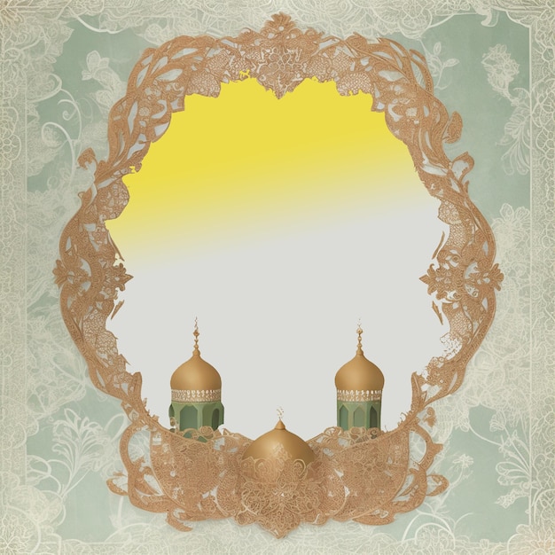 vecteur décoratif eid mubarak salutation avec espace de texte