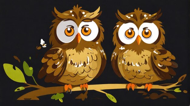 vecteur de dessin animé de hibou