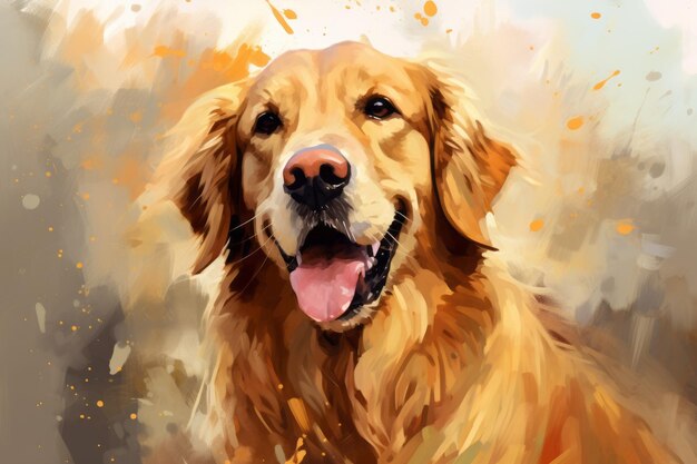 Le vecteur du chien golden retriever est une belle illustration.