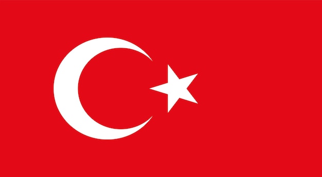 Vecteur du drapeau de la Turquie