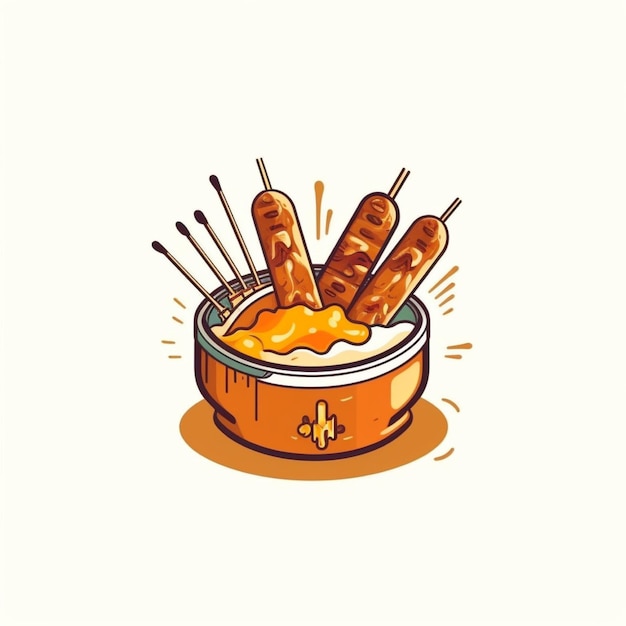 vecteur du logo satay sur fond blanc