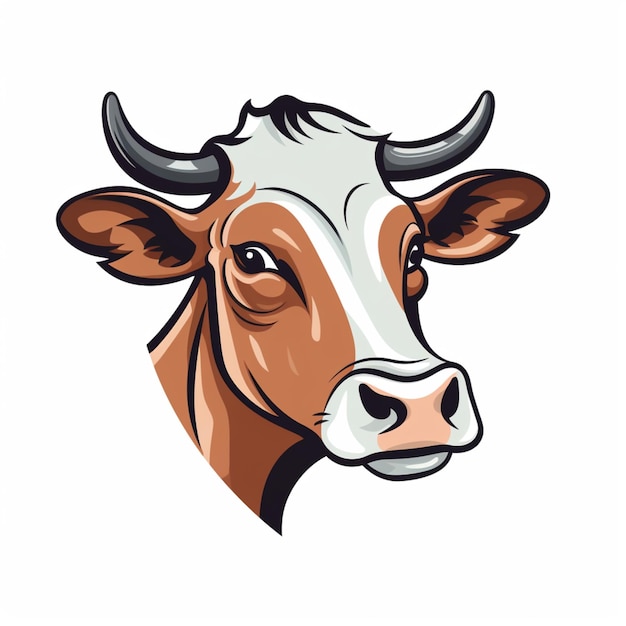 vecteur de face de vache