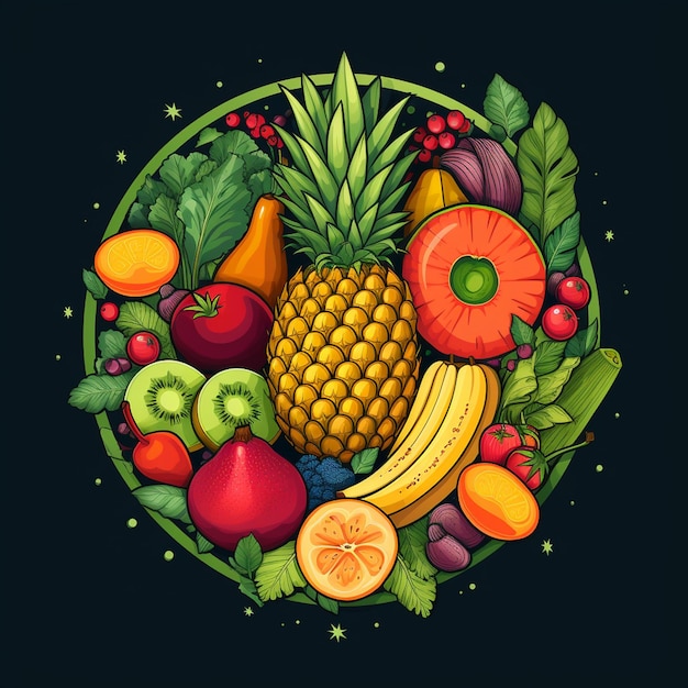 Vecteur de fruits et légumes