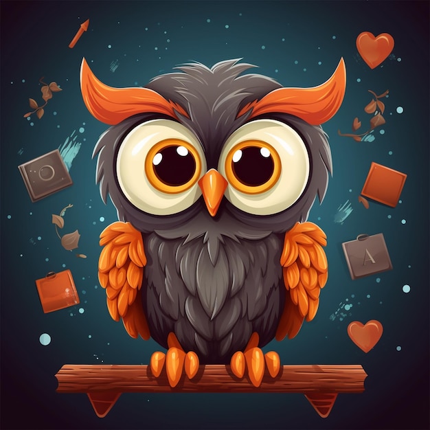 Vecteur de hibou mignon