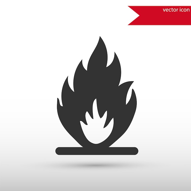 Vecteur d'icône de feu
