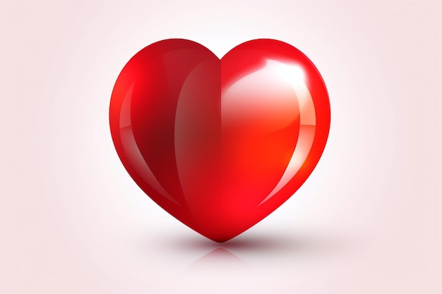 vecteur icône illustration coeur rouge isolé sur fond blanc