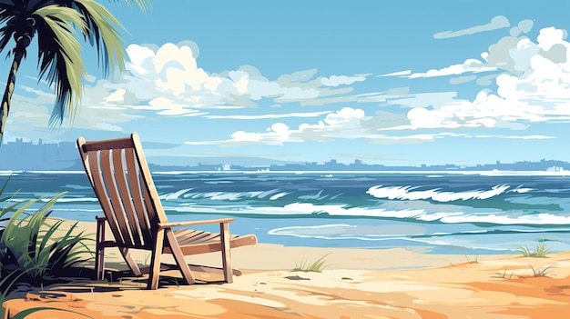 vecteur d'illustration de plage