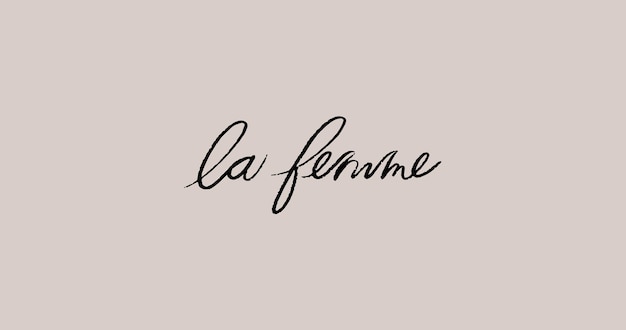 Le vecteur de lettres La Femme isolé sur fond beige