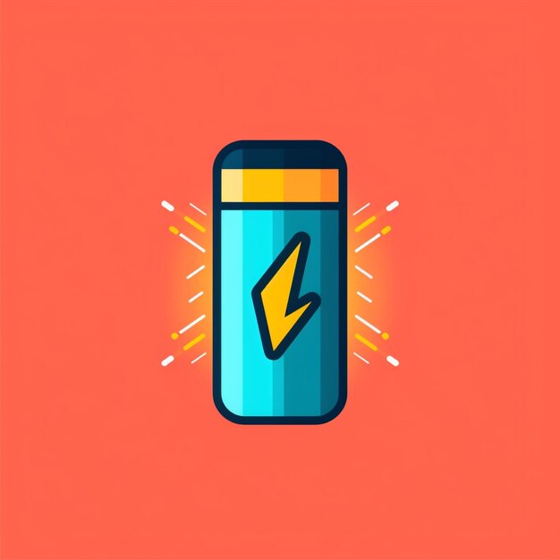 Photo vecteur de logo de batterie à couleur plate