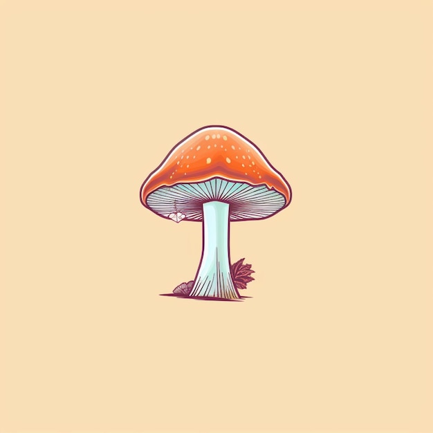 vecteur de logo champignon couleur plate