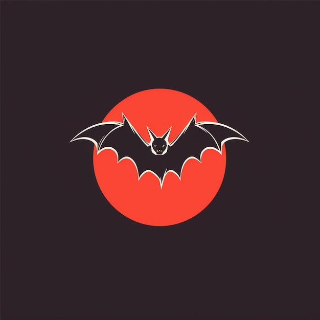 vecteur de logo chauve-souris couleur plate