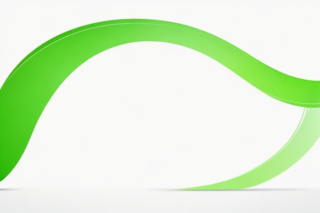 Vecteur de modèle de cadre de courbe verte