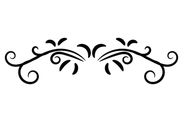 Vecteur d'ornement floral tourbillonnant