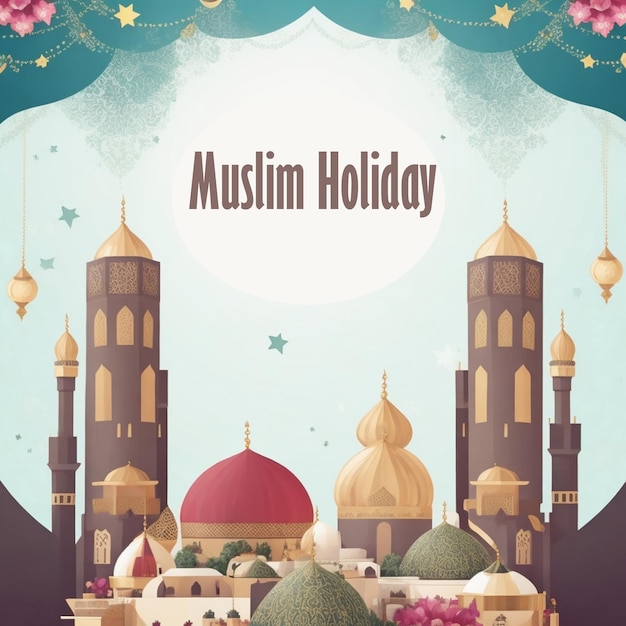 vecteur de vacances musulmanes belle bannière du festival eid al adha barid