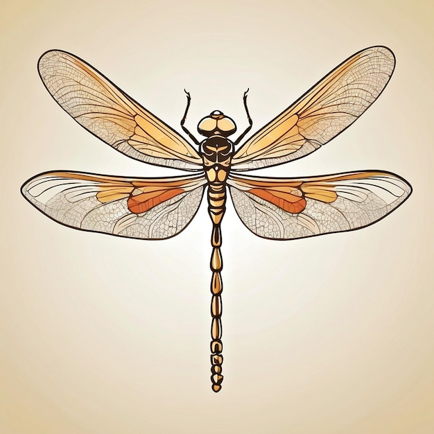 Vecteurs d'ailes de libellules d'insectes