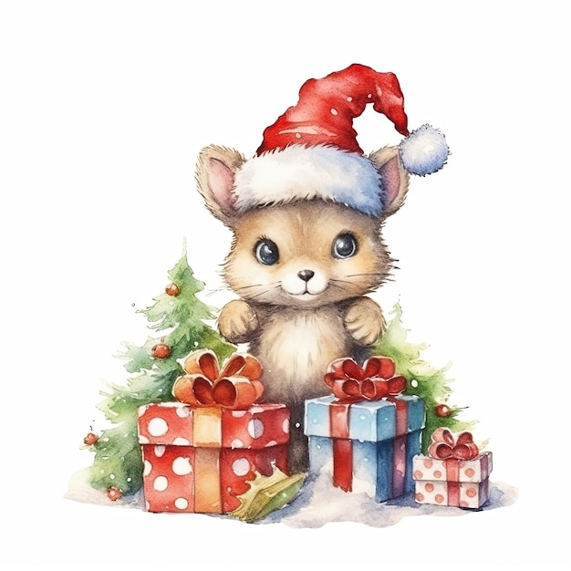 Vector d'aquarelle de Noël