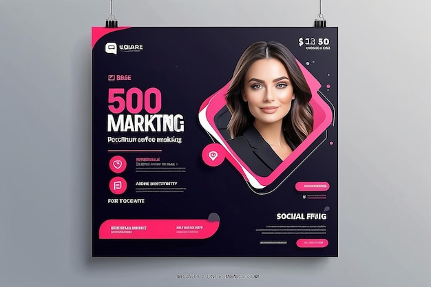 Vector de bannière de marketing des médias sociaux pour les entreprises numériques