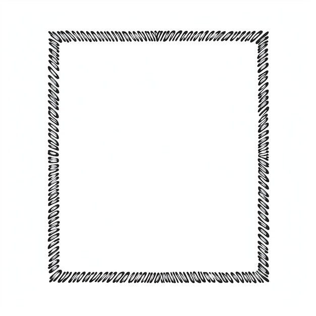Vector de cadre de croquis dessiné à la main Formule de bordure de cadre de crayon de rectangle de doodle simple