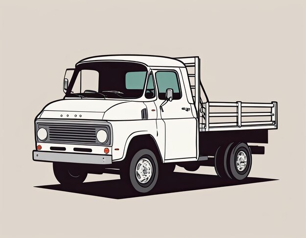 Vector de camion sur un fond neutre