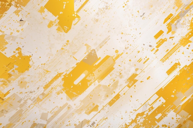 Vector de conception de fond de texture grunge jaune et blanc abstrait