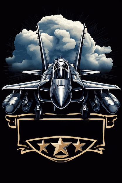 Photo vector de conception de t-shirt professionnel de l'armée de l'air