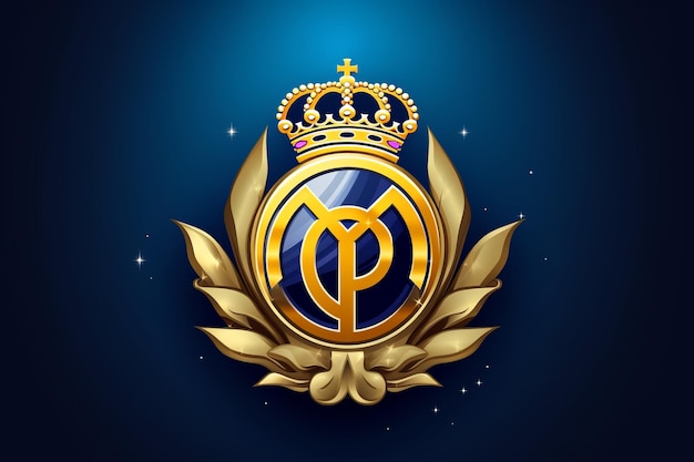 Photo vector dynamique du logo du real madrid dans la perspective ar a32