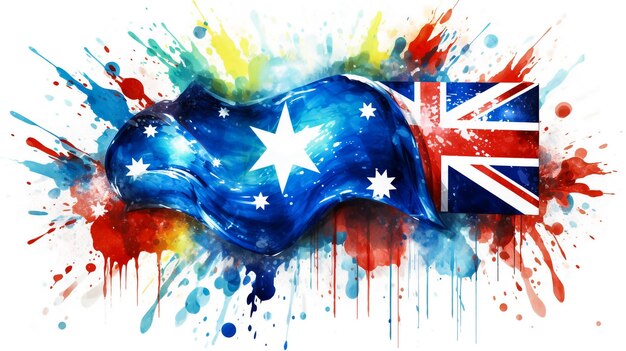 Photo vector d'illustration de l'image du jour du drapeau de l'australie