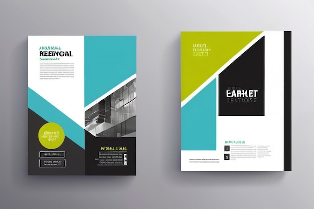Vector de modèle de conception de brochure de rapport annuel modèle de couverture de livre de présentation de dépliant