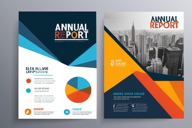Vector de modèle de conception de brochure de rapport annuel modèle de couverture de livre de présentation de dépliant