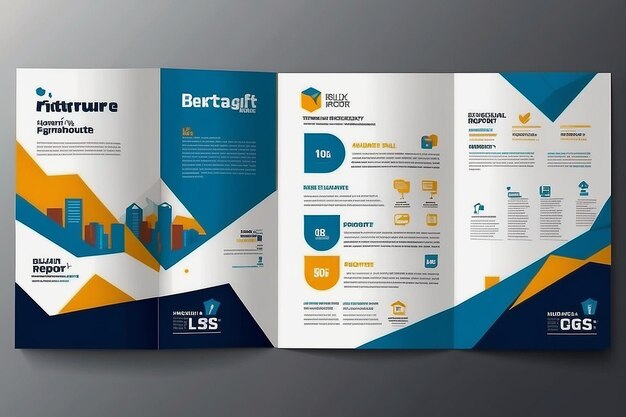 Vector de modèle de conception de brochure