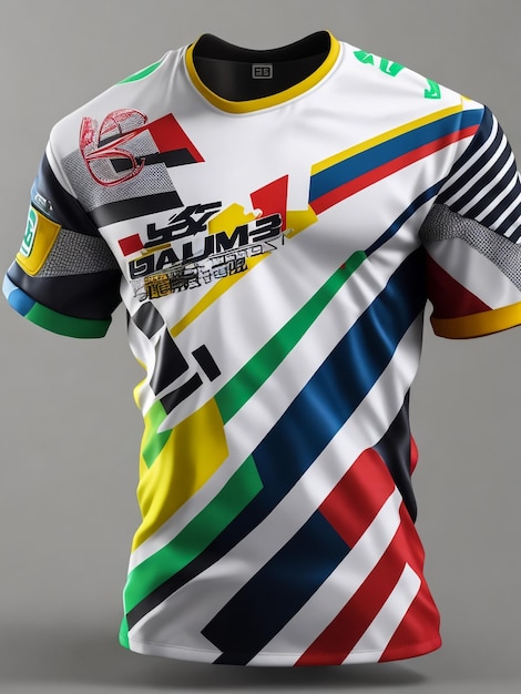 Vector de modèle de maillot de football pour l'uniforme d'un club de football vue avant et arrière