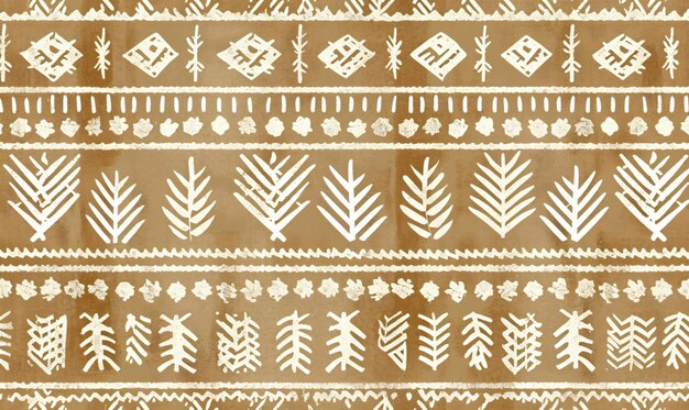 Photo vector de motifs géométriques sans couture ethniques africains beige et blanc