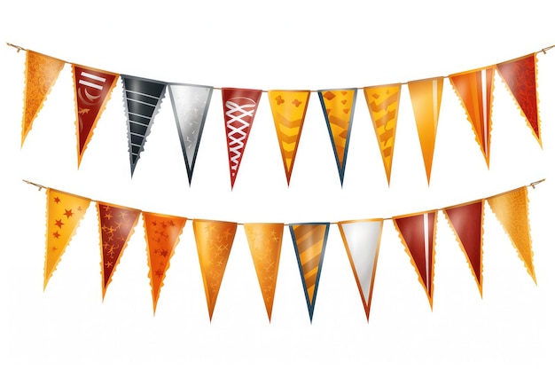 Vector réaliste isolé drapeaux de fête flyer de l'Oktoberfest