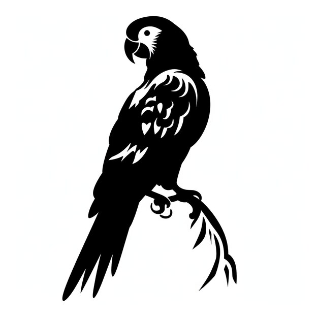 Photo vector de silhouette de perroquet télécharger gratuitement avec un design propre