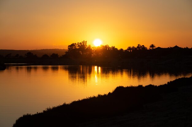 Photo vega baja del segura puestas de sol en la desembocadura del ro segura en guardamar